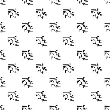 Golf course layout with flags seamless pattern Stockillustratie