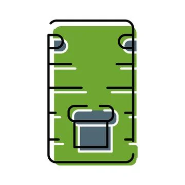 Golf course layout top view sports map Stock Illustration