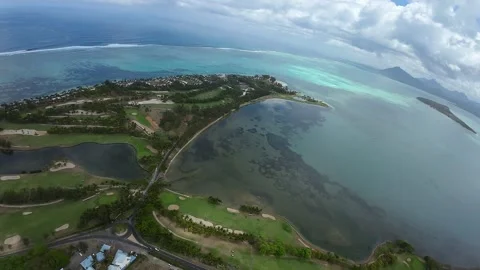 Golf course, le morne Stock Footage 293203474