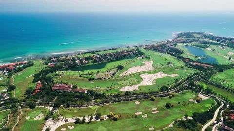 Golf Course on the Mexican Coast. Punta Mita, Nayarit Stock Footage 295798878