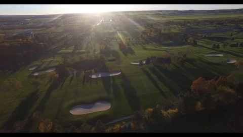 Golf Course on the North Fork of Long Island Stock Footage 109294980