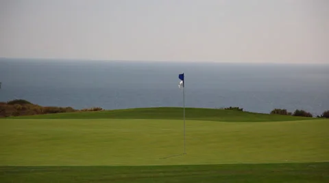 Golf Course With Ocean View Video stock 25454304