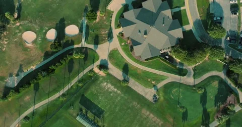 Golf course overhead 2 Stock Footage 247743595