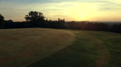 Golf course overview from above Stock Footage 52882279