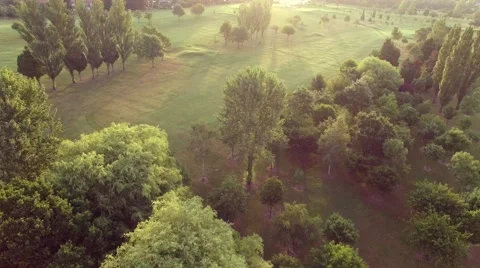 Golf course overview from above Stock Footage 52882836
