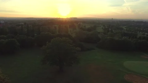 Golf course overview from above Stock Footage 52883191