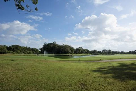 Golf course panorama Fotos de archivo
