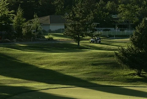 Golf Course Person Walking Video stock 98049684