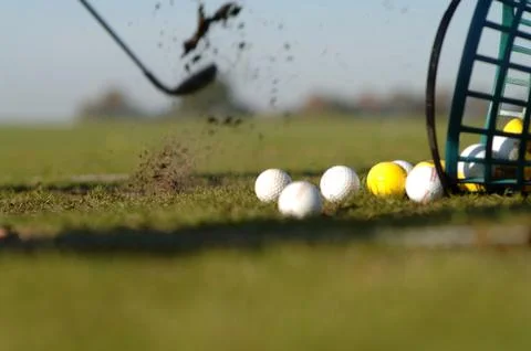 On the golf course Stock Photos