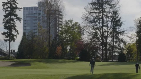 Golf course. Players on the fairways. 스톡 동영상 142607431