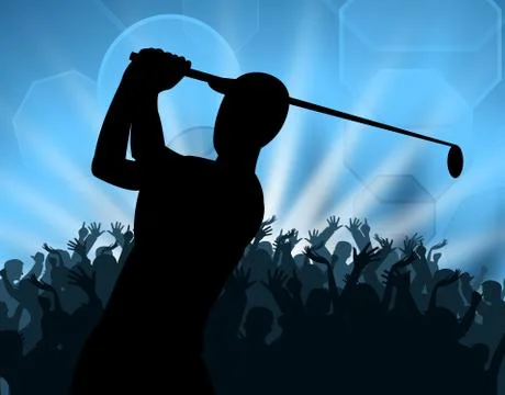 Golf course represents exercise recreation and golfing Stock-Illustration