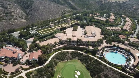 Golf Course Resort Overhead Stock Footage 97898239