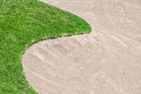 Golf course sand trap Stock Photos