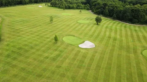 Golf course with several players during the game Stock Footage 239066664