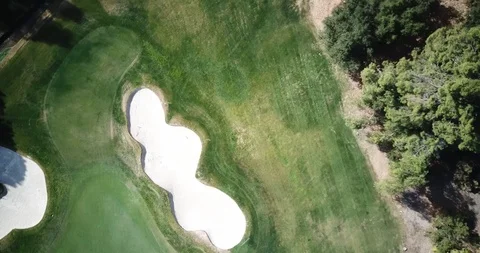 Golf Course Side Aerial Stock Footage 85404539