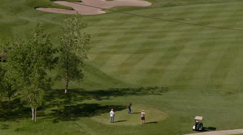 Golf course in Spring 库存影片 25064281