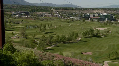 Golf course in Spring Stock Footage 25064470