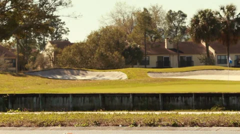 Golf course in the suburbs Video stock 35482208