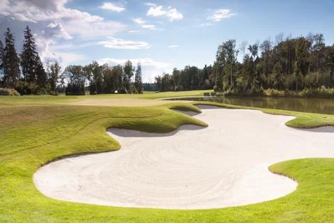 Golf Course in the Sun Stock Photos