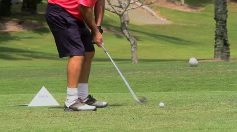 Golf Course Tee off Stock Footage 24620752