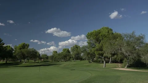Golf course time lapse on a summer day Stock Footage 125881363