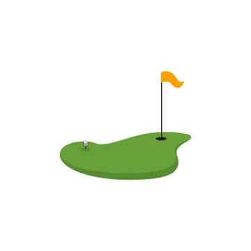 Golf course vector design template illustration Stock Illustration