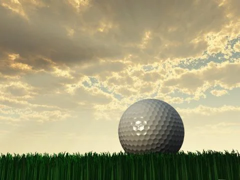Golf Day Scene Stock Illustration