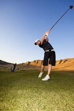 Golf driver swing Stock Photos