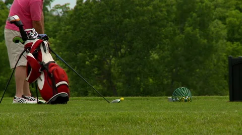 Golf driving range Stock Footage 50558388