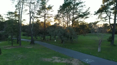 Golf Drone Sunset 스톡 동영상 138404325