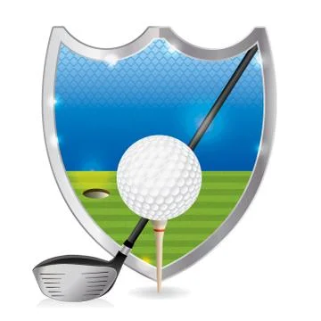 Golf Emblem Illustration Illustrazione stock