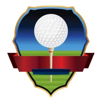 Golf Emblem Illustration Illustrazione stock