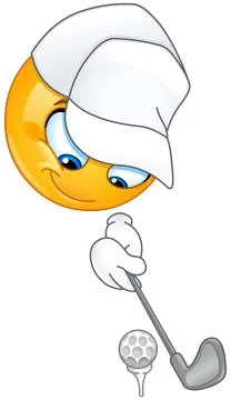 Golf emoticon Stock Illustration