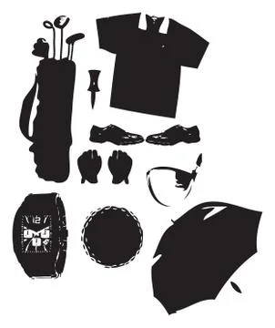 Golf equipment Stock Illustration