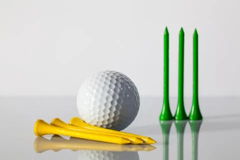 Golf equipments on the table Stock Photos