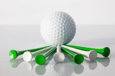 Golf equipments on the table Stock Photos