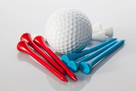Golf equipments on the table Stock Photos