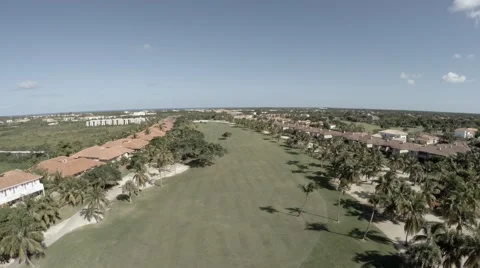 Golf field from above Stock Footage 45732364