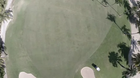 Golf field from above Stock Footage 45733099