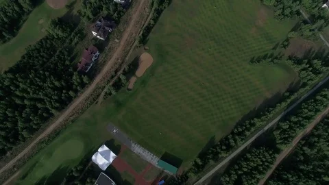 Golf field. Aerial view. Stock Footage 77208296