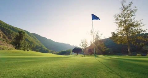 Golf Flag on Course Video stock 262119459