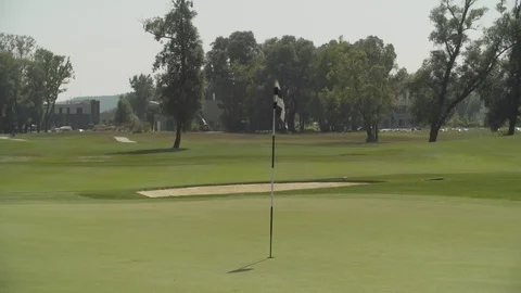 Golf flag Stock Footage 96012031