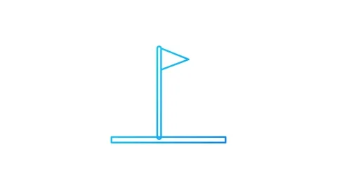 Golf flag icon animation for video motion graphics Stock Footage 208349705
