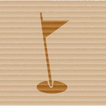 Golf flag icon flat design with abstract background Stockillustratie