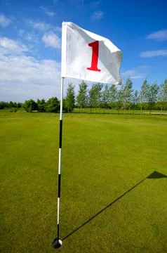Golf flag no. one Stock Photos