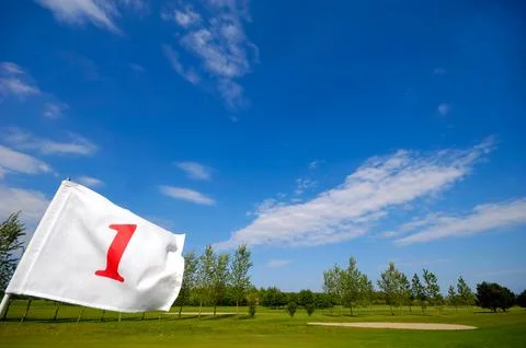 Golf flag Stock Photos