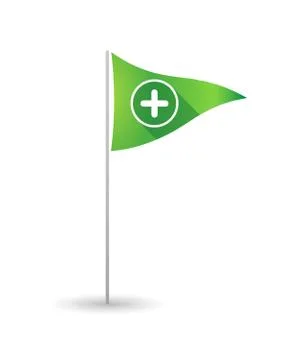 Golf flag with a sum sign Stock Illustration