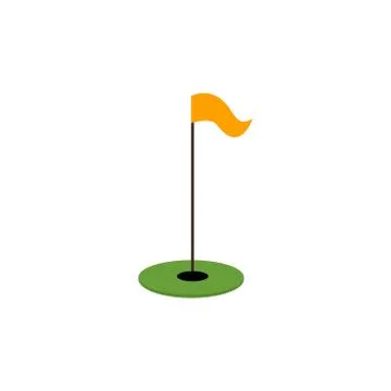 Golf flag vector design template illustration Stock Illustration