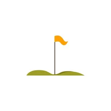 Golf flag vector design template illustration Stock Illustration