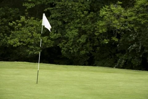 Golf flagpole Stock Photos